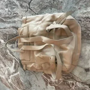 Frye Cream Textured Backpack Best Leather Backpack for Travel › Buy Leather Backpack  main image 4